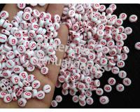 Ensamble acrílico de Números pasador para pulseras 20gr